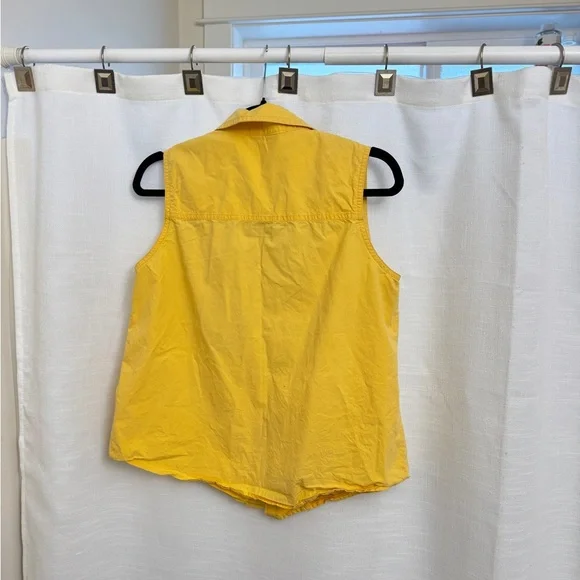 SET! Yellow Button-Up + Denim Midi Skirt Set | Size M Top / Size 6 - Picture 12 of 15